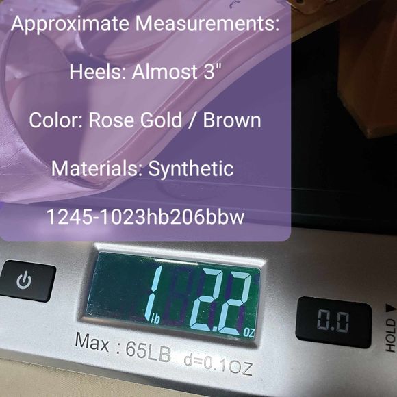 CL by Laundry size 9 Rose Gold & Brown Open Toe Heels AS IS NO BOX - Picture 10 of 10